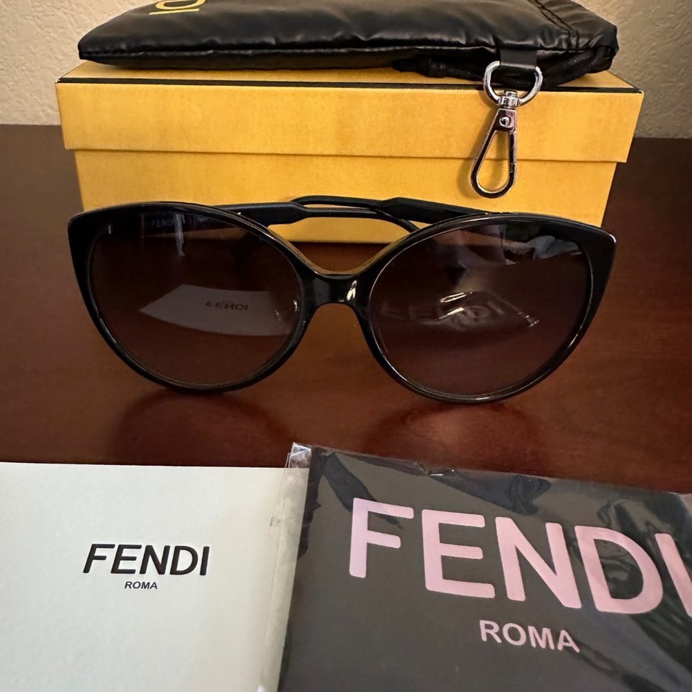 Fendi 59mm Round Sunglasses & Case in Original Box